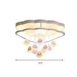 Kid’s Bedroom Ceiling Lamp: Modern Shell Shape White Acrylic Led Flush Light