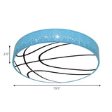 Kids Cartoon Circle Ceiling Light - Flush Acrylic Fixture