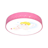 Kid’s Cartoon Circle Ceiling Light - Flush Acrylic Fixture