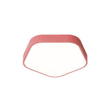 Study Room Ceiling Light - Pentagon Slim Panel Flush Mount Simple Acrylic Design