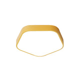 Study Room Ceiling Light - Pentagon Slim Panel Flush Mount Simple Acrylic Design