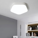 Study Room Ceiling Light - Pentagon Slim Panel Flush Mount Simple Acrylic Design White / 16’