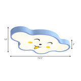 Cloudy Kid Bedroom Ceiling Light - Acrylic Cartoon Flush Mount