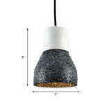 Nordic 1-Light Cement Bottle Pendant Suspension Light In Grey/Red/Green - Ideal For Restaurants