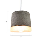 1-Head Nordic Grey Dome/Cone/Barn Ceiling Pendant - Kitchen Bar Hanging Light