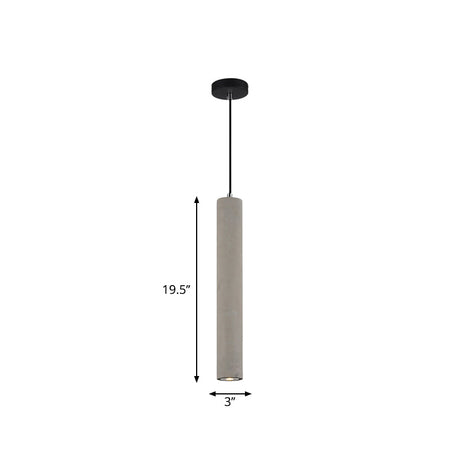 Tubular Led Nordic Ceiling Lamp - Bedside Pendant In White/Yellow Light 10.5/19.5 Tall