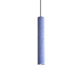 Terrazzo Fluted Pendant Lamp - Loft Style With Led Lighting White/Yellow/Blue