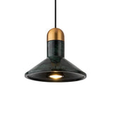 Marble Led Pendant Light Kit - Designer Black/White/Green Hanging Lamp For Living Room