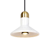 Marble Led Pendant Light Kit - Designer Black/White/Green Hanging Lamp For Living Room