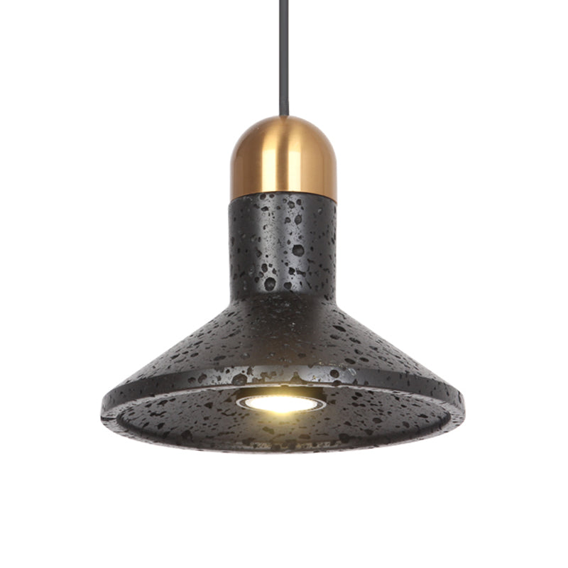 Marble Led Pendant Light Kit - Designer Black/White/Green Hanging Lamp For Living Room