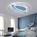 Creative Acrylic Led Flush Mount Ceiling Light For Boys Bedroom Blue / 16.5 Warm