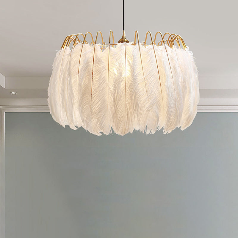 Nordic Pendant Light Kit - Feather Sheer Acrylic White / C