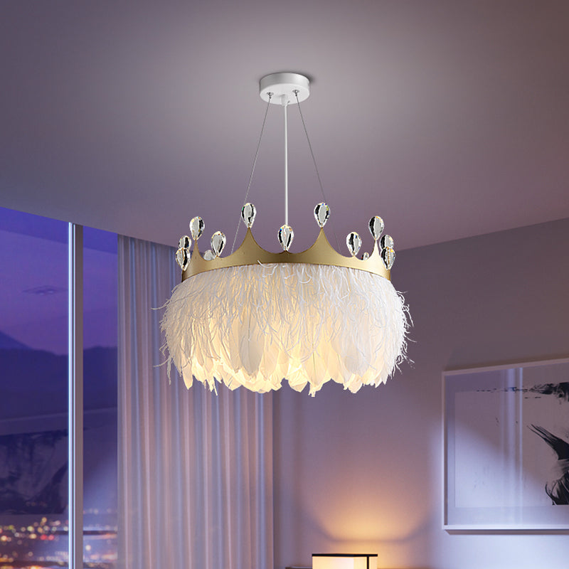 Nordic Pendant Light Kit - Feather Sheer Acrylic White