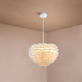 Nordic Pendant Light Kit - Feather Sheer Acrylic White / A