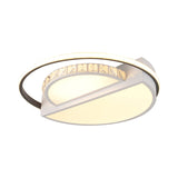 Contemporary Led Ceiling Lamp: White Acrylic Flush Mount For Kids Bedroom