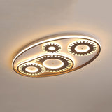 Led Flush Mount Ceiling Light In Contemporary White Acrylic Design For Kids Room Or Balcony