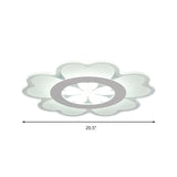 Heart-Shaped Petal Ceiling Light With Led Flush Mount For Kids Room