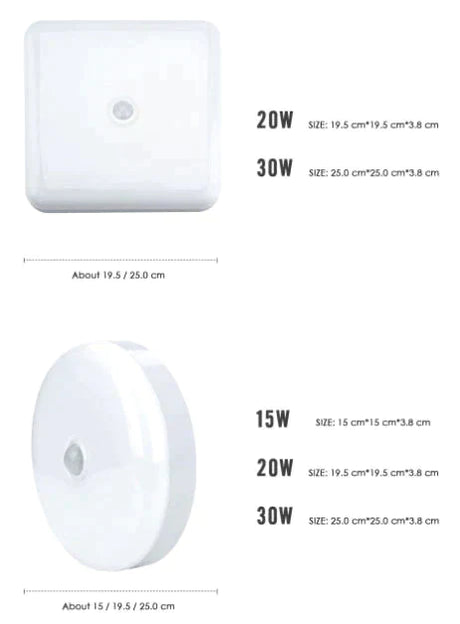 Motion Sensor Led Ceiling Light 30W 36W Pir Surface Mounted Lamp Indoor Lighting Home Kitchen