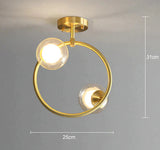 Nordic Corridor Balcony Copper Ceiling Lamp