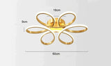 Nordic Fancy Bedroom Copper Ceiling Lamp Stepless Dimming