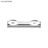 2/3 Head Bathroom Wall Vanity Light With Acrylic Shade - Silver Finish Warm/White Lighting