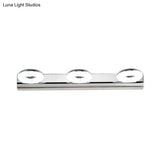 2/3 Head Bathroom Wall Vanity Light With Acrylic Shade - Silver Finish Warm/White Lighting