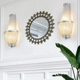 2-Light Modern Aluminum Empire Wall Sconce For Bedside In Coffee/Silver Silver