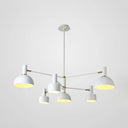 2-Tier Metallic Pendant Lamp With 6 Lights - Ideal For Living Room Villa White