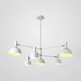 2-Tier Metallic Pendant Lamp With 6 Lights - Ideal For Living Room Villa White