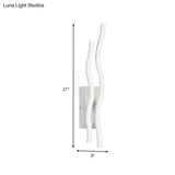 2-Waving Acrylic Linear Sconce Led Wall Lamp Fixture With Warm/White Light