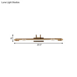20.5/25.5/28 Led Bronze/Brass Vanity Light Fixture - Classic Metal Linear Sconce Lamp In White/Warm