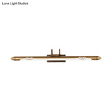 20.5/25.5/28 Led Bronze/Brass Vanity Light Fixture - Classic Metal Linear Sconce Lamp In White/Warm