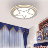 Modern White Acrylic Star Ceiling Light For Childrens Bedroom