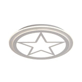 Modern White Acrylic Star Ceiling Light For Childrens Bedroom