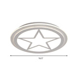 Modern White Acrylic Star Ceiling Light For Childrens Bedroom