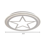Modern White Acrylic Star Ceiling Light For Children’s Bedroom