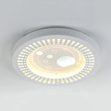 Modern White Circle Shade Ceiling Light - Acrylic Flush Mount For Hallway