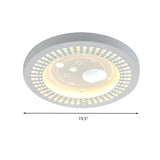 Modern White Circle Shade Ceiling Light - Acrylic Flush Mount For Hallway