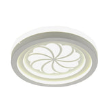 Modern White Circle Shade Ceiling Light - Acrylic Flush Mount For Hallway