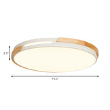 Simple Style Acrylic Flushmount Led Ceiling Light In White 12/16/19.5 Width - Ideal For Bedroom