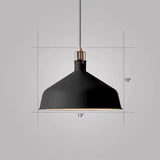 Modern Metal Barn Hanging Pendant Light For Dining Room - 1-Head Suspension