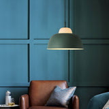 Modern Gourd Metal Pendant Light For Dining Room Ceiling - 1 Bulb Green