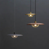 Nordic Saucer Pendant Light With Wire Cage - Metal 1-Head Ceiling Lamp For Dining Room