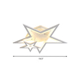 Modern Acrylic Star Led Ceiling Light - White Dining Room Fixture