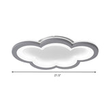 Modern Acrylic Led Flush Mount Cloud Ceiling Light For Play Room