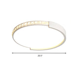 Modern White Acrylic Circle Flush Mount Ceiling Light For Kitchen