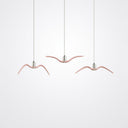 Modern Metal Led Pendant Light Kit Featuring Seagull Design For Dining Room Pink / B