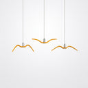 Modern Metal Led Pendant Light Kit Featuring Seagull Design For Dining Room Yellow / B