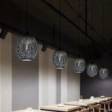Modern Geometry Glass Pendant Lamp 3D Firework Design 1-Bulb Hanging Light Fixture For Dining Room