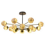 Sleek Black Spherical Pendant Light With Glass Shade – Ideal For Dining Room